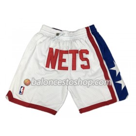 NBA Brooklyn Nets Pantalones de Bolsillo para Hombre Blanco Swingman